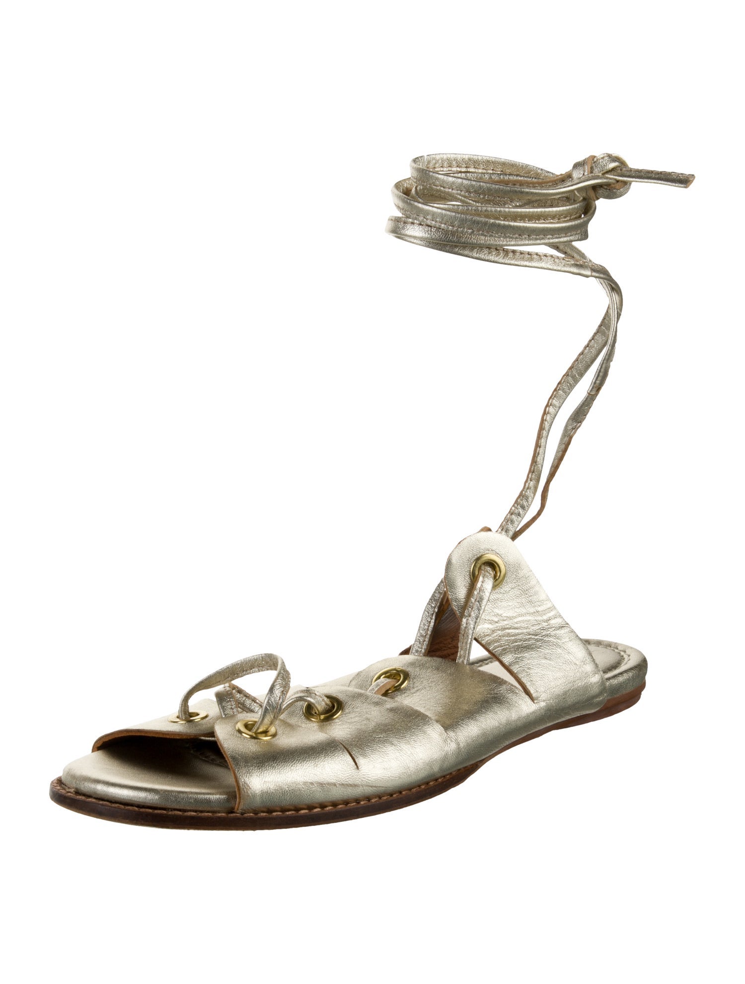 Maje Leather Gladiator Sandals