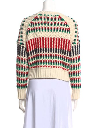 Maje Striped Scoop Neck Sweater