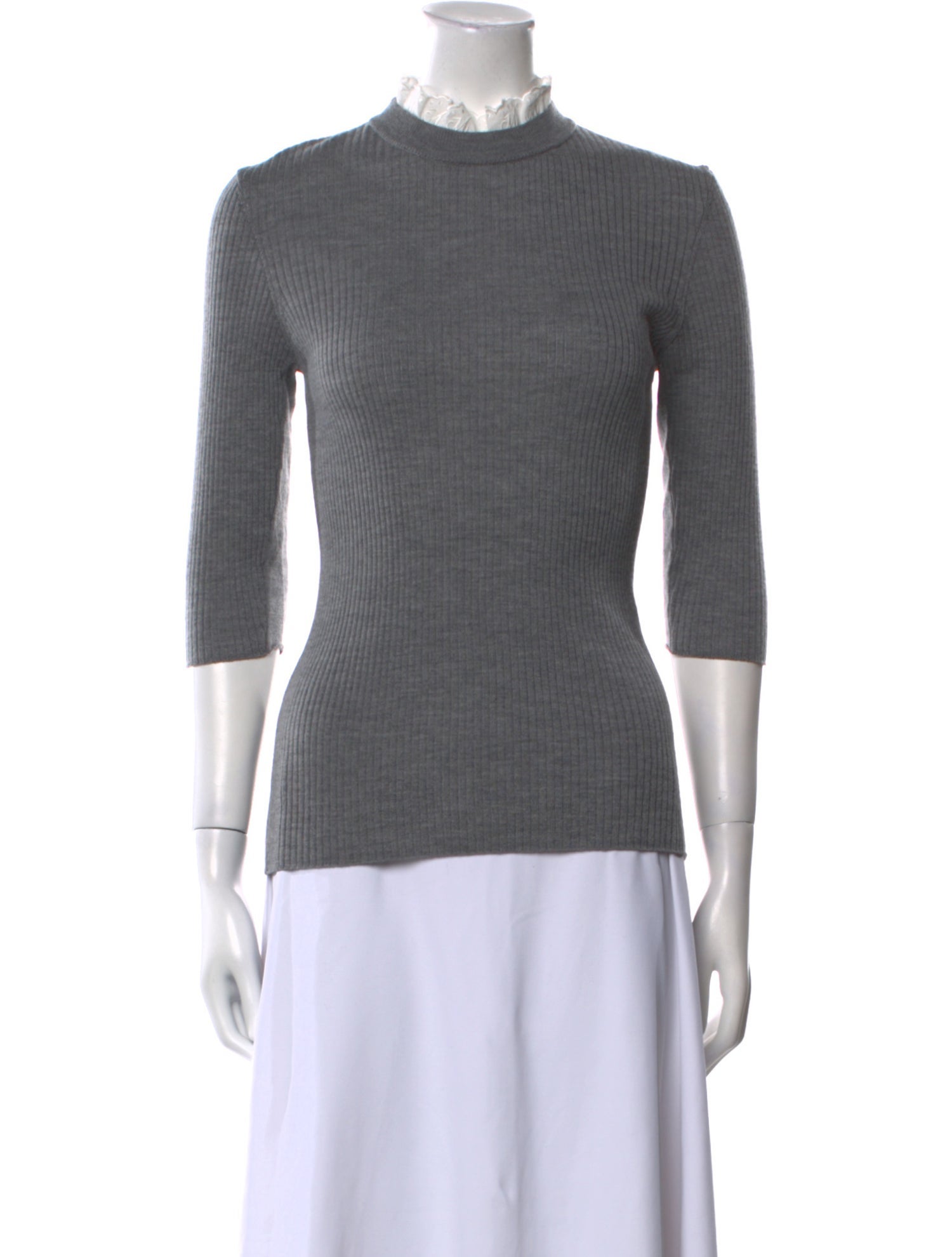 Maje Wool Mock Neck Top