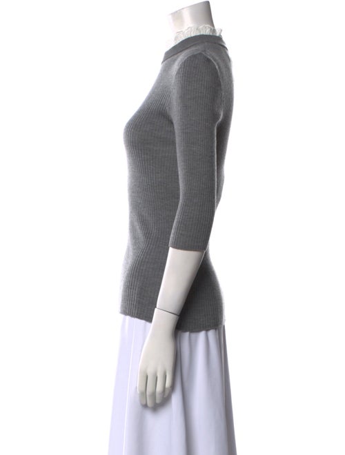 Maje Wool Mock Neck Top