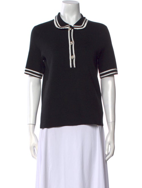 Maje Nylon Short Sleeve Polo