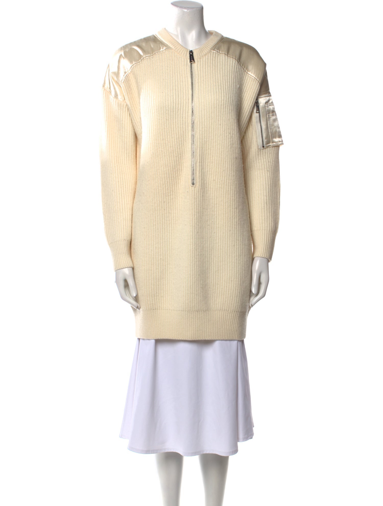 Maje x Schott Wool Colorblock Pattern Sweater