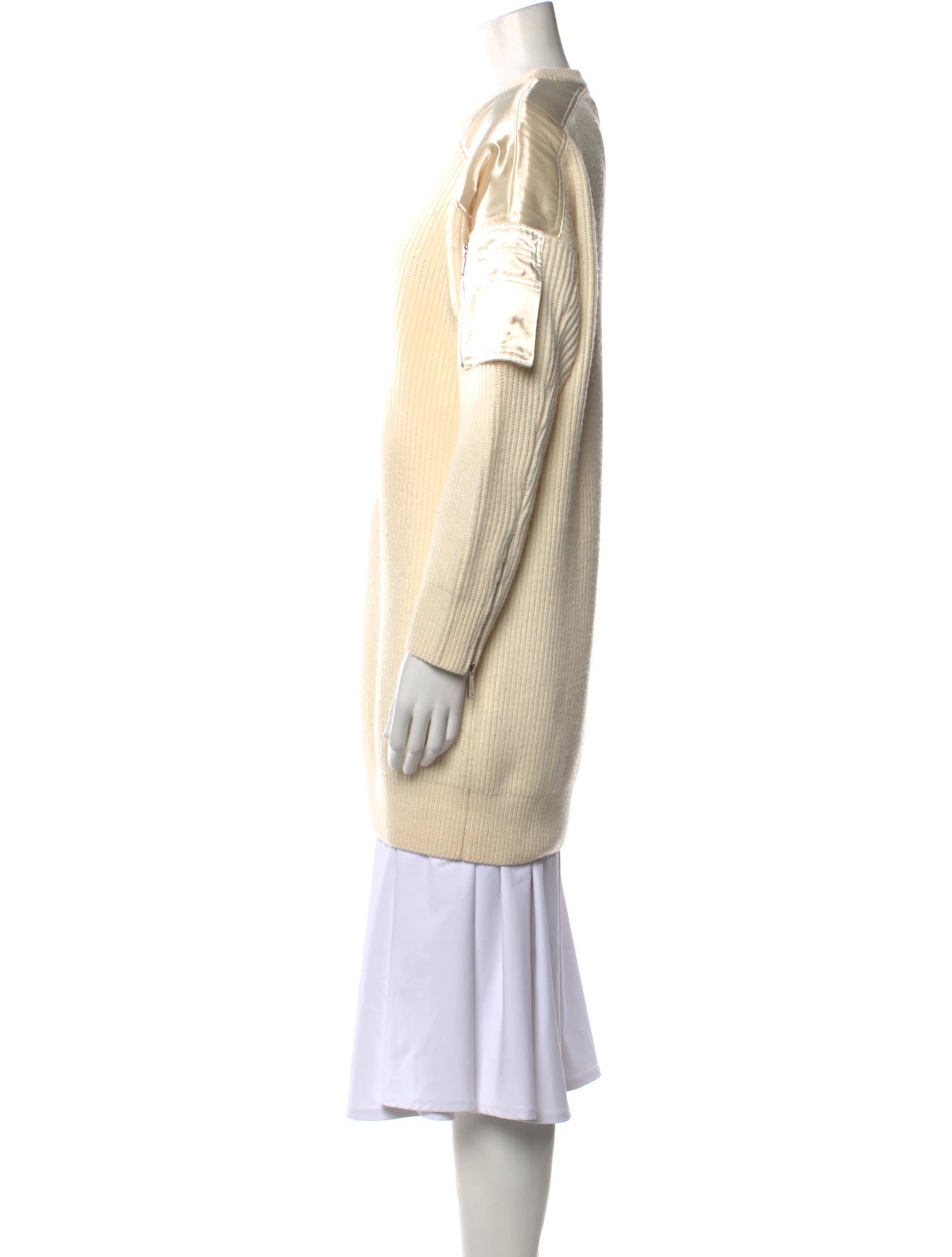 Maje x Schott Wool Colorblock Pattern Sweater