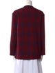 Maje Plaid Print V-Neck Sweater
