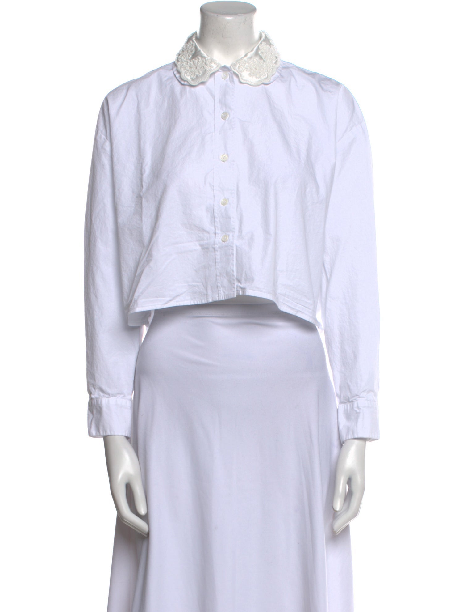 Maje Long Sleeve Crop Top