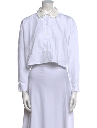 Maje Long Sleeve Crop Top