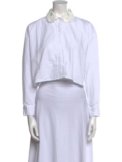 Maje Long Sleeve Crop Top