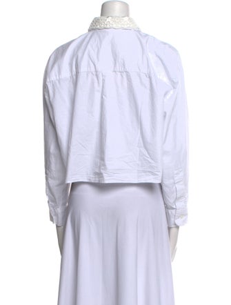 Maje Long Sleeve Crop Top