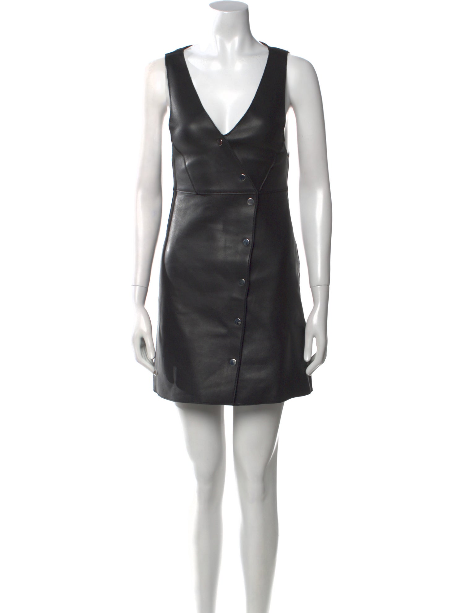 Maje Lamb Leather Mini Dress