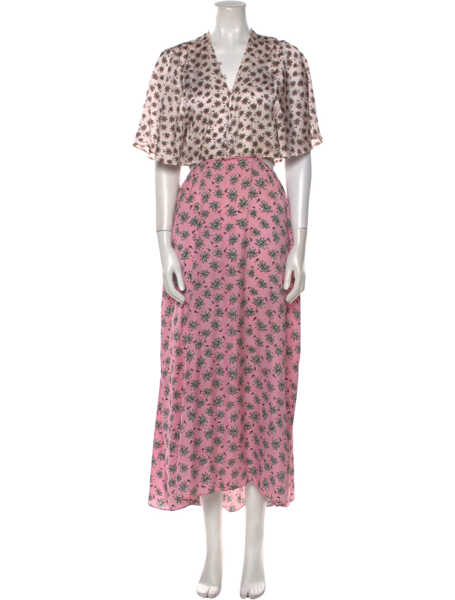 Maje Floral Print Long Dress