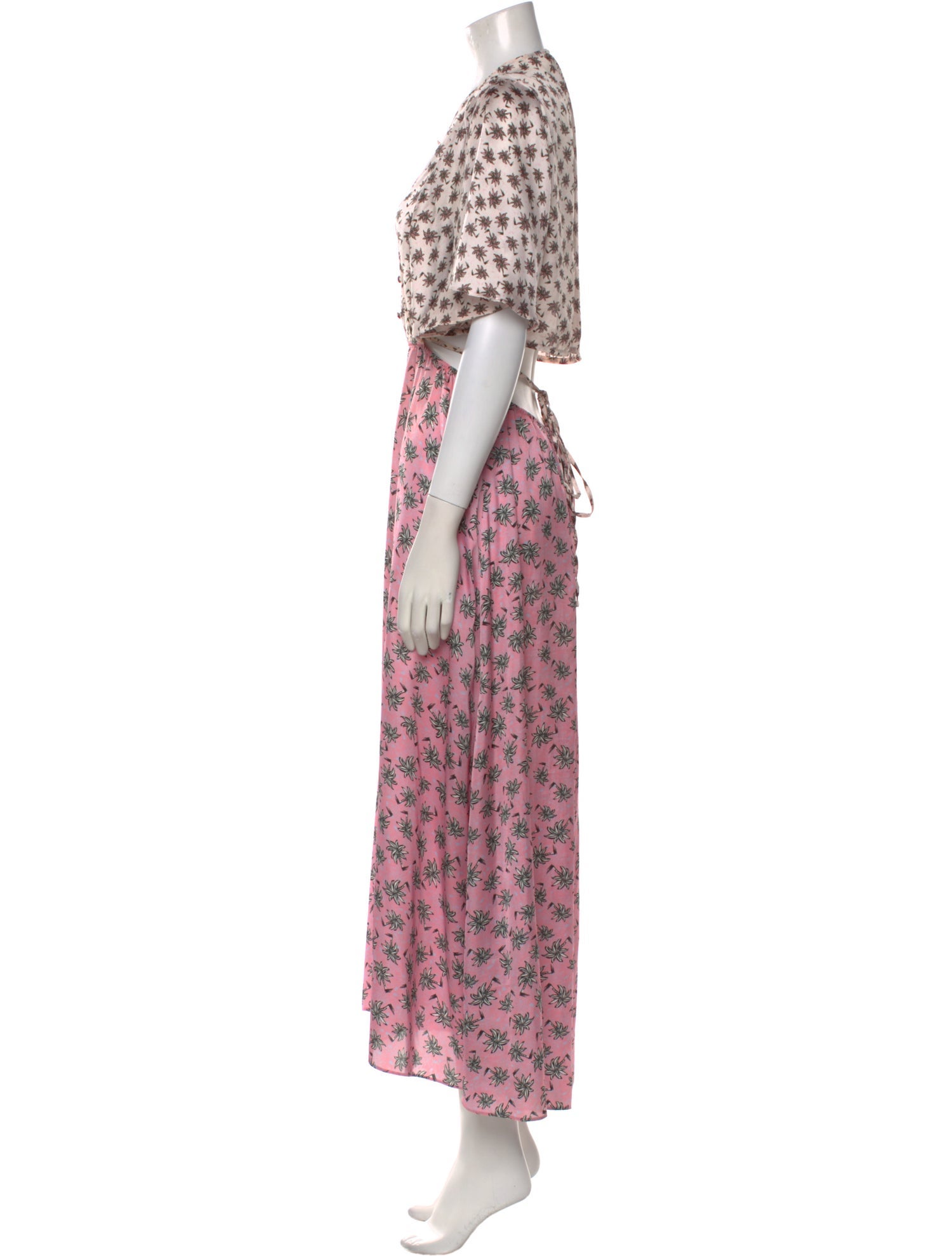 Maje Floral Print Long Dress