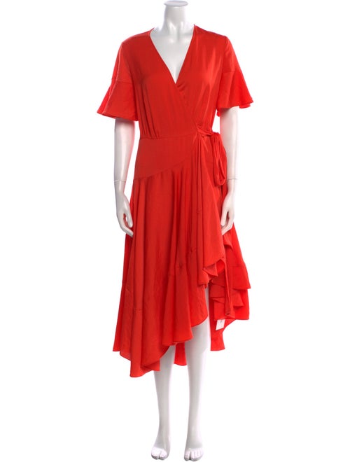 Maje V-Neck Midi Length Dress