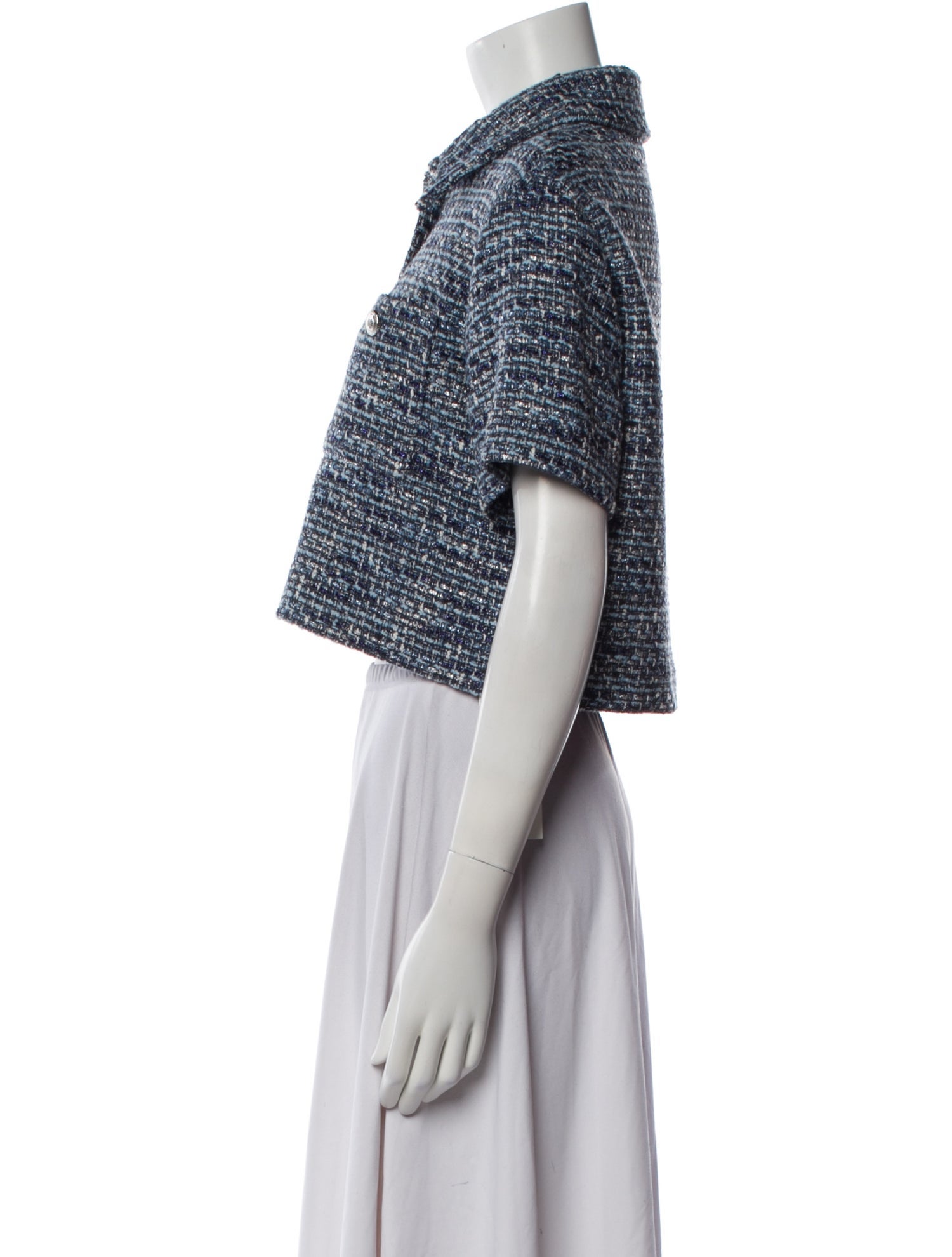 Maje Tweed Pattern Bolero