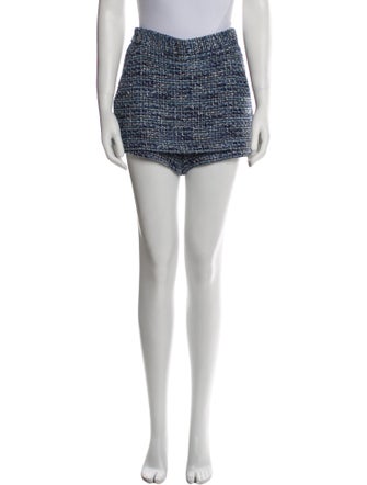 Maje Tweed Pattern Mini Shorts