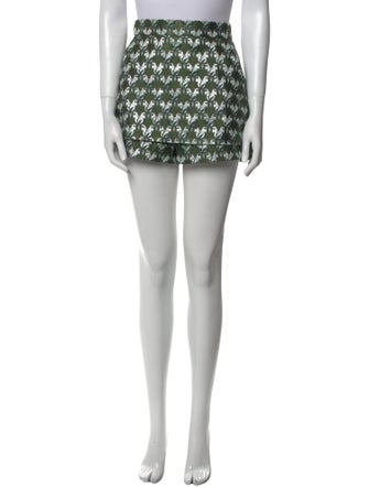 Maje Floral Print Mini Shorts
