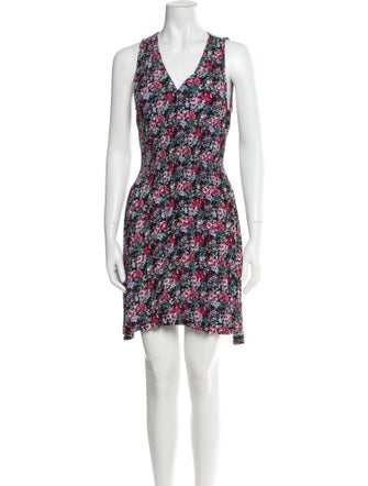 Maje Floral Print Mini Dress