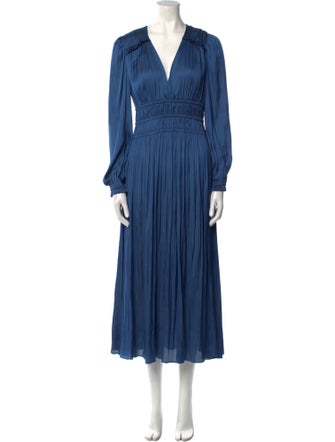 Maje V-Neck Long Dress