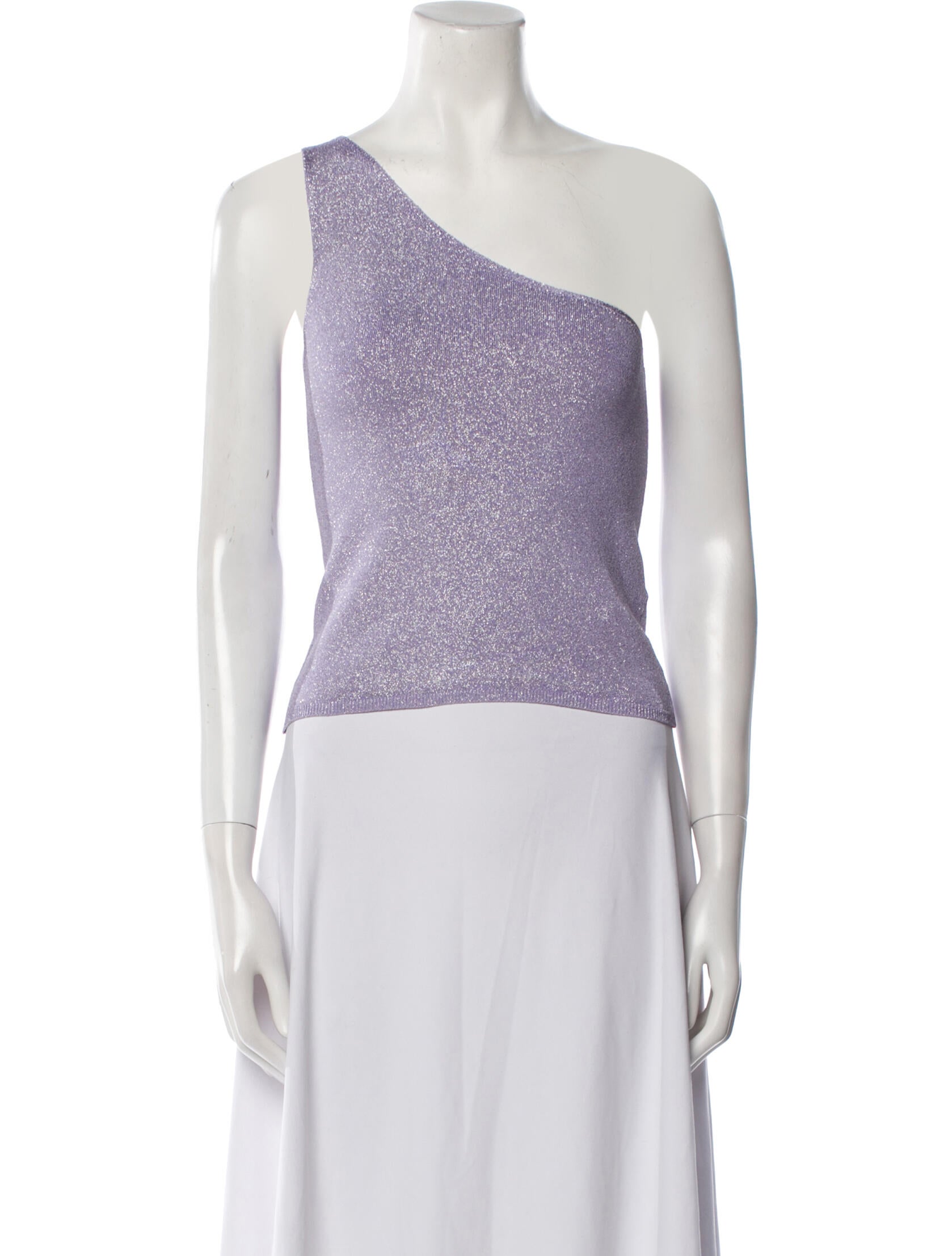 Maje One-Shoulder Sleeveless Crop Top