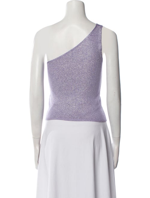 Maje One-Shoulder Sleeveless Crop Top