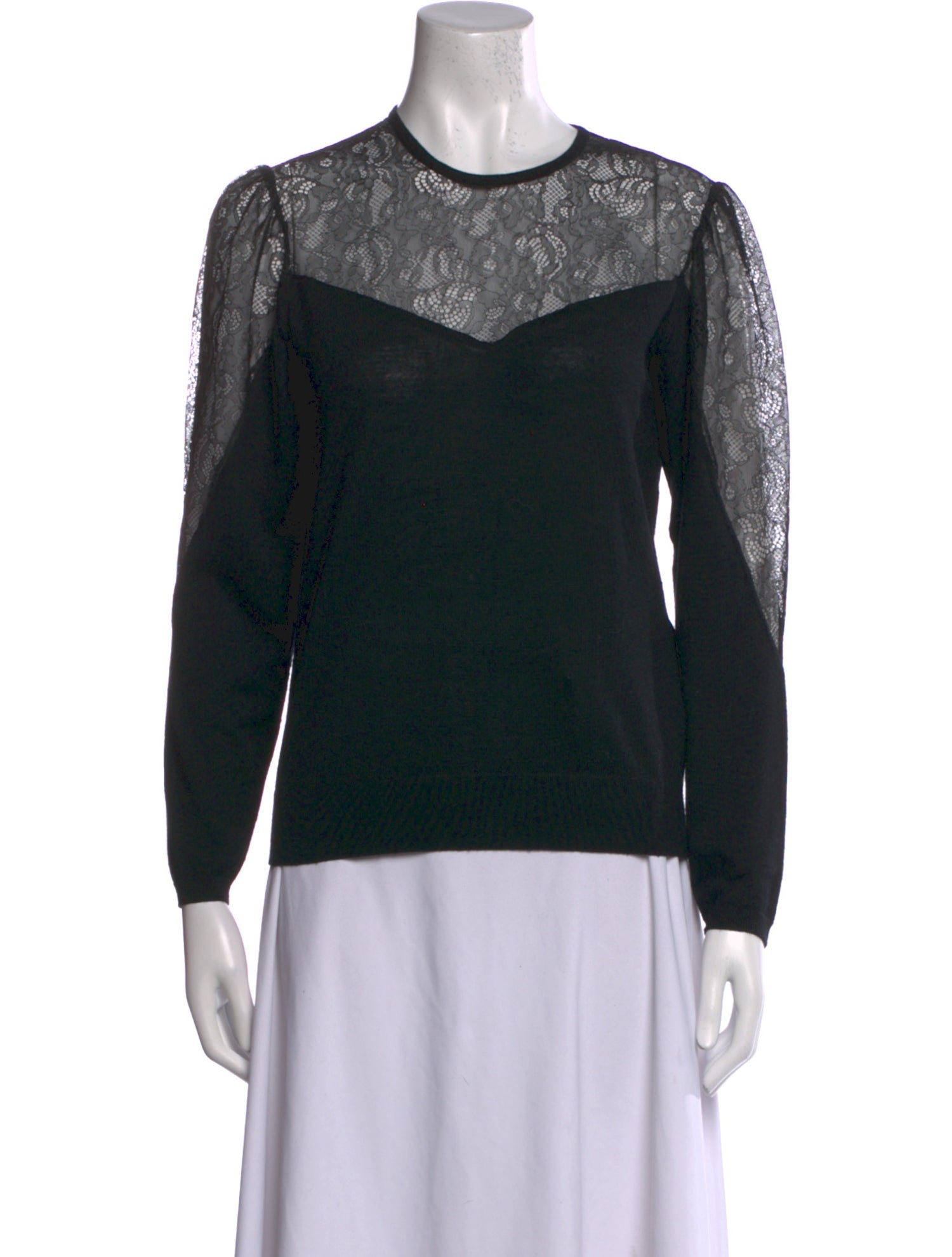 Maje Wool Colorblock Pattern Sweater