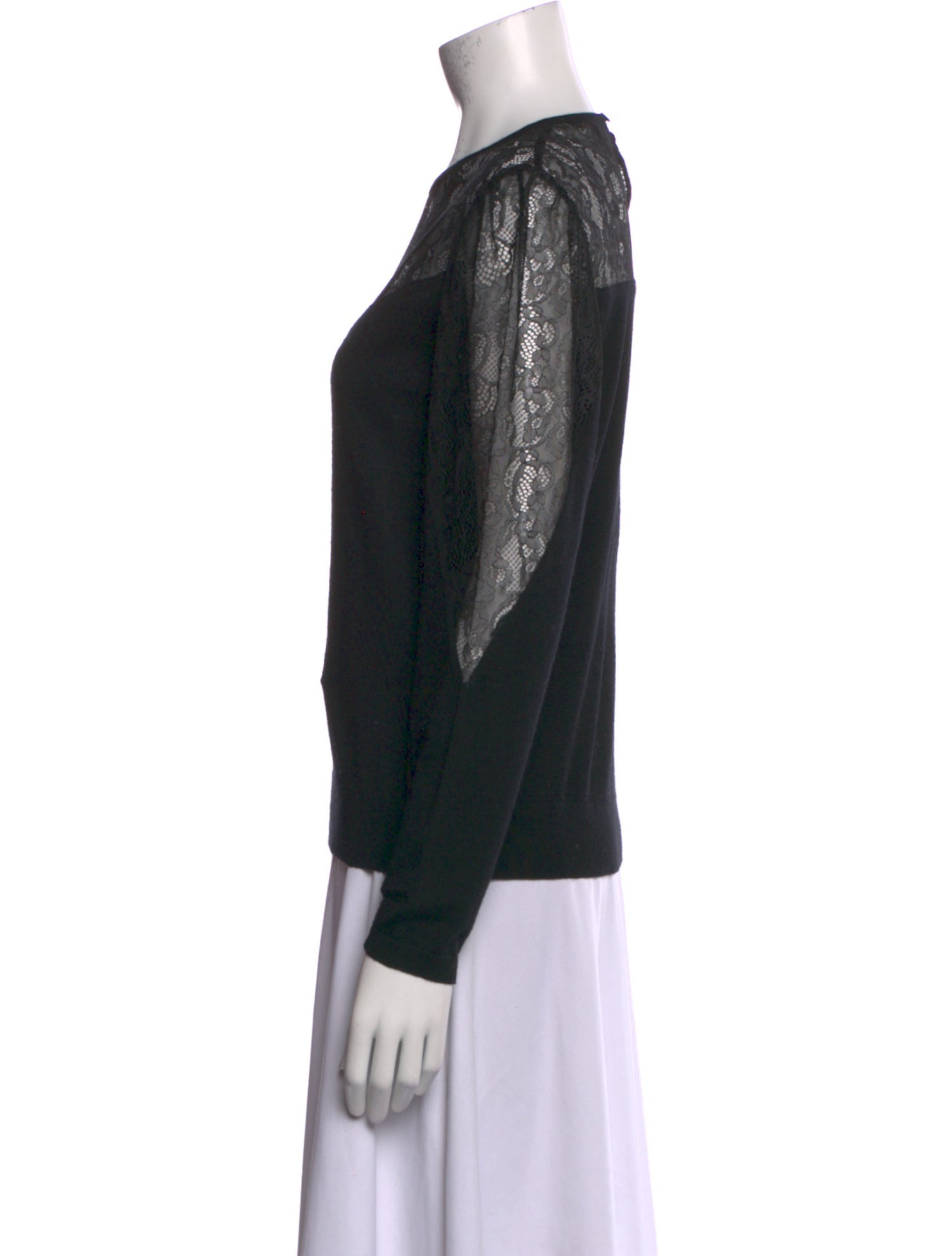 Maje Wool Colorblock Pattern Sweater