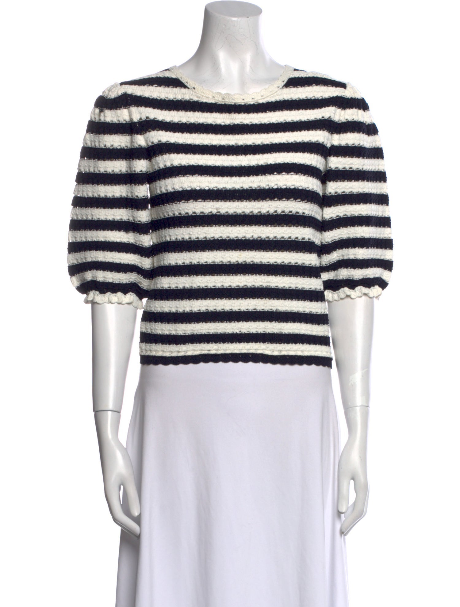 Maje Striped Bateau Neckline Sweater