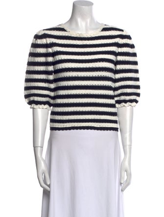 Maje Striped Bateau Neckline Sweater