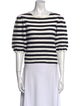 Maje Striped Bateau Neckline Sweater