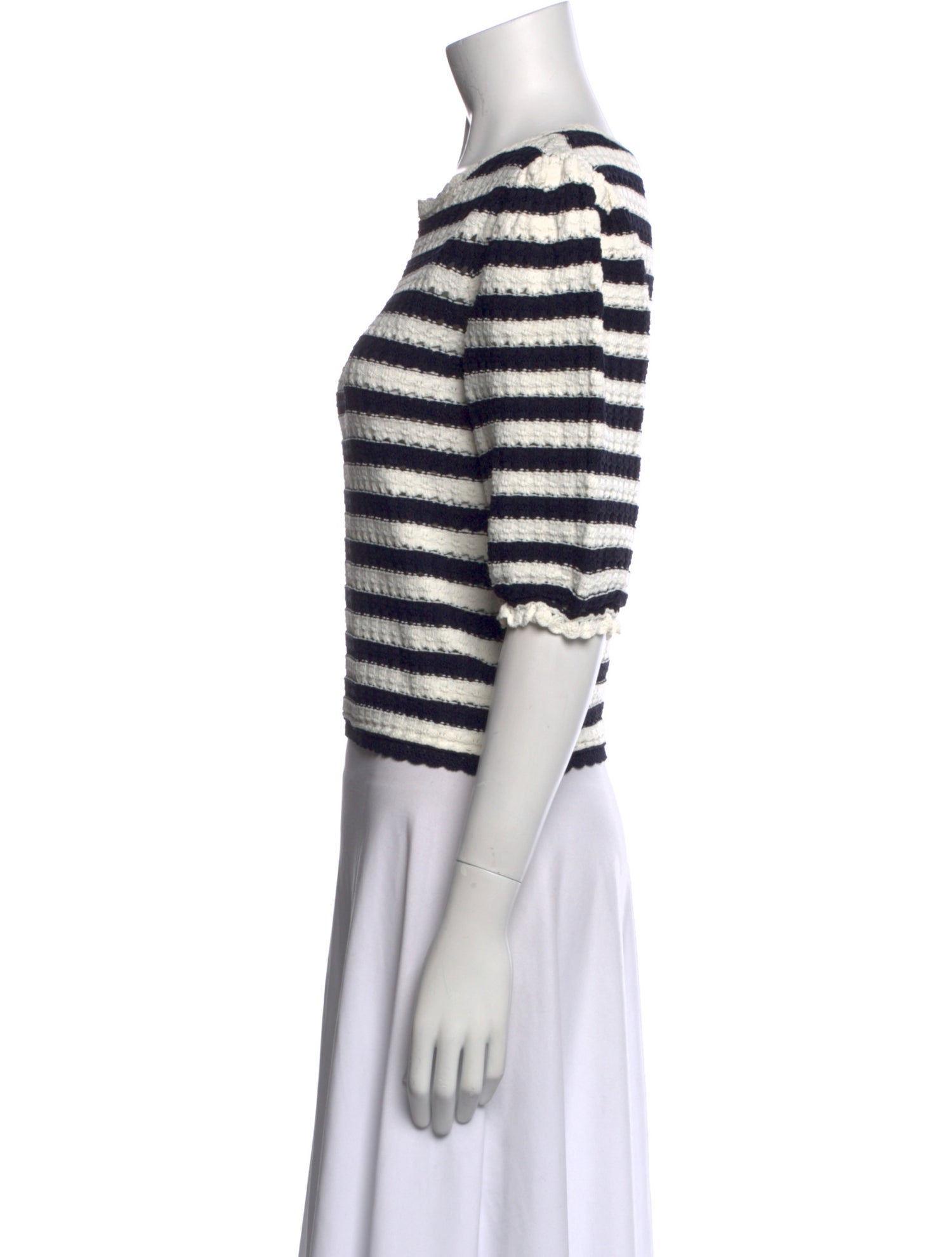 Maje Striped Bateau Neckline Sweater