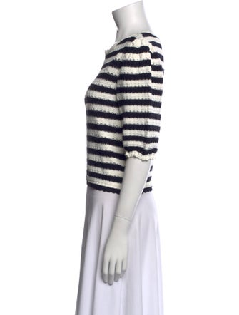 Maje Striped Bateau Neckline Sweater