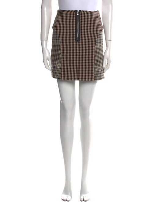 Maje Plaid Print Mini Skirt