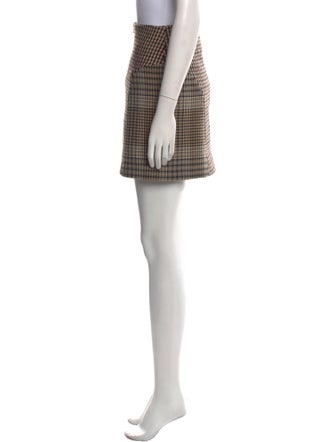 Maje Plaid Print Mini Skirt