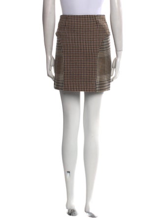 Maje Plaid Print Mini Skirt