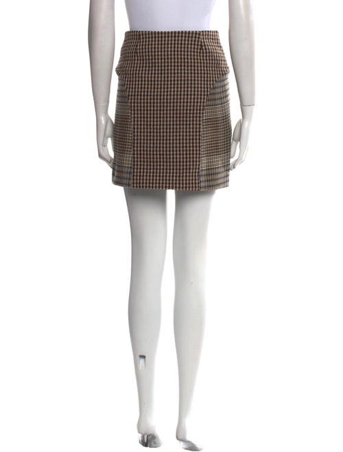 Maje Plaid Print Mini Skirt