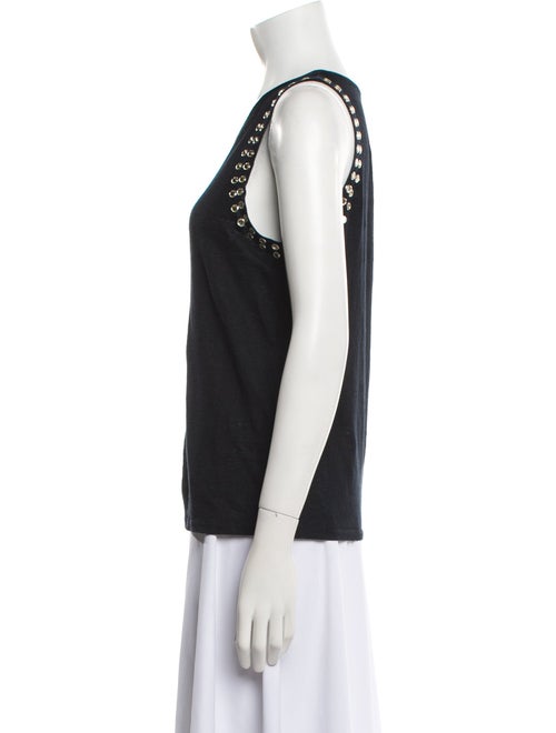 Maje Linen Scoop Neck Top