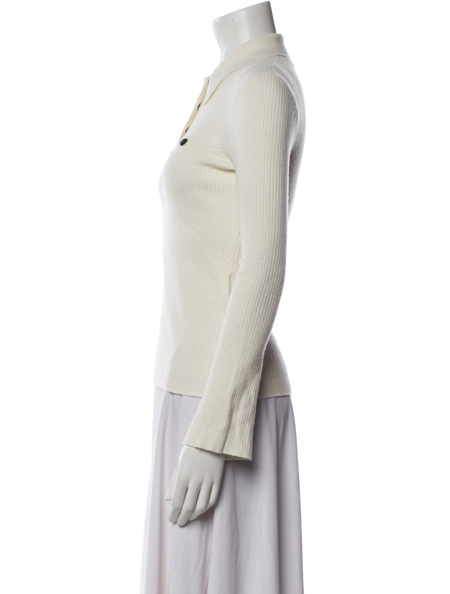 Maje Mock Neck Long Sleeve Polo