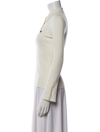 Maje Mock Neck Long Sleeve Polo