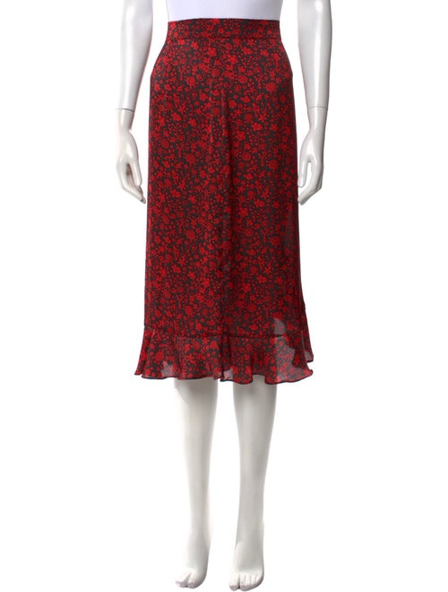 Maje Floral Print Knee-Length Skirt