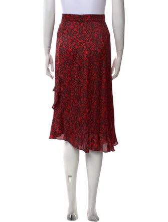Maje Floral Print Knee-Length Skirt