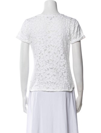 Maje Lace Pattern V-Neck Top