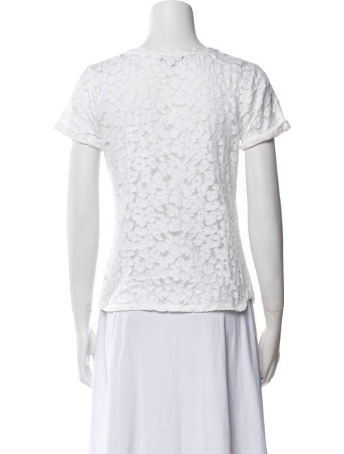 Maje Lace Pattern V-Neck Top