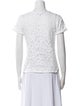Maje Lace Pattern V-Neck Top