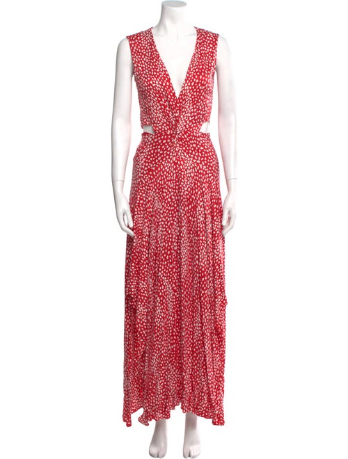 Maje Printed Long Dress