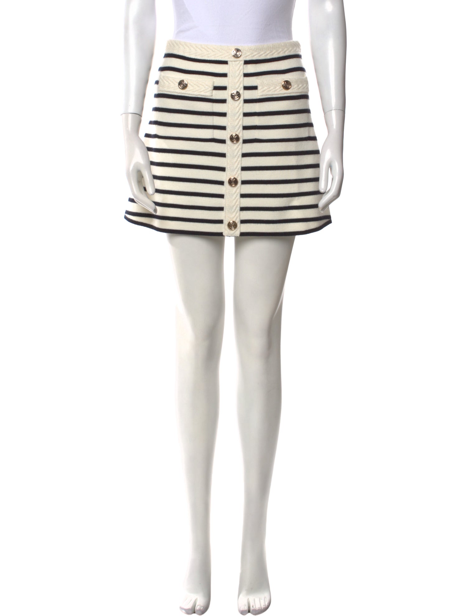 Maje Striped Mini Skirt