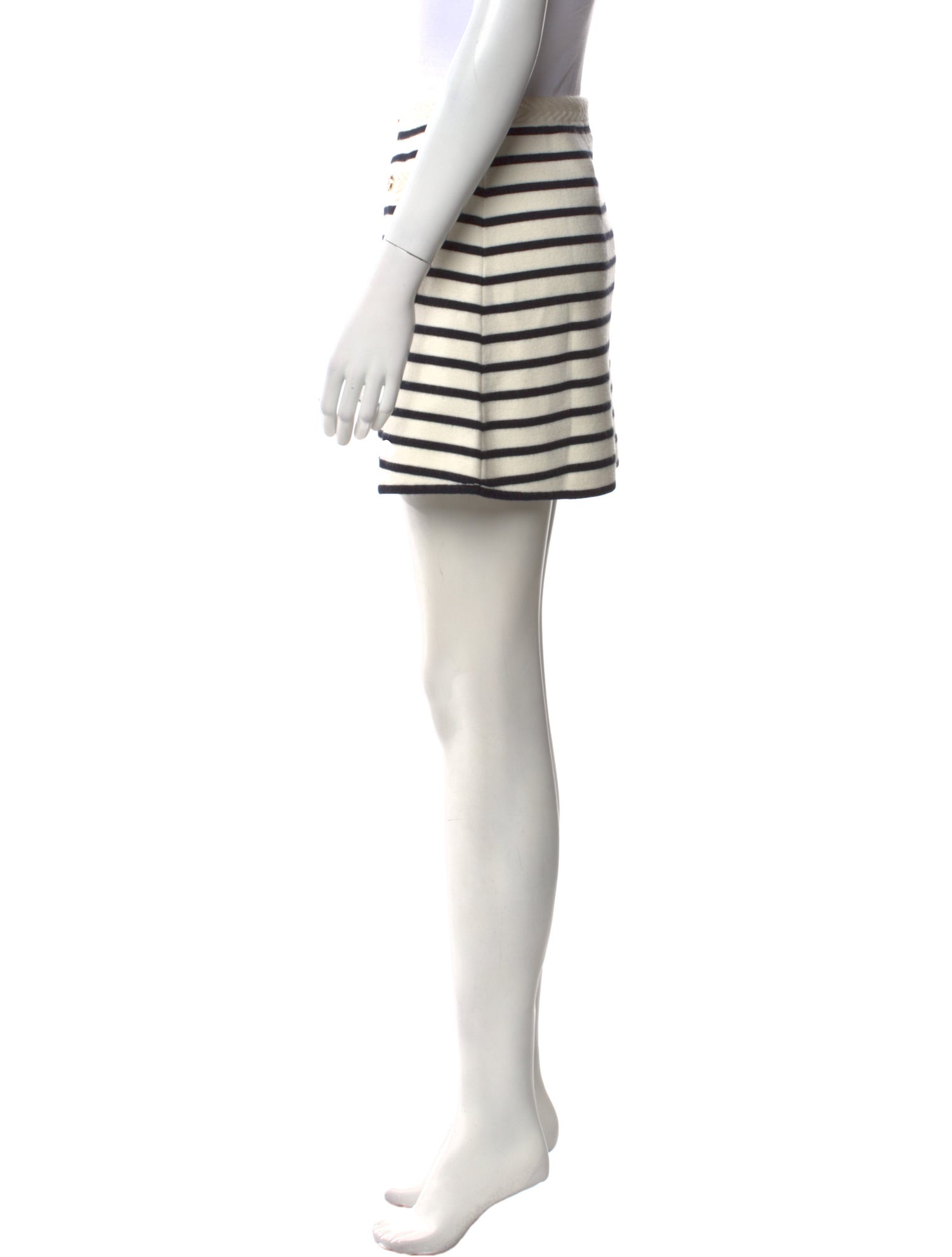 Maje Striped Mini Skirt