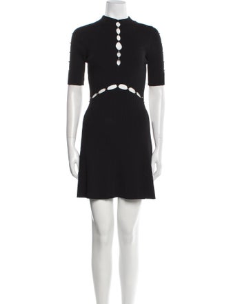 Maje Mock Neck Mini Dress