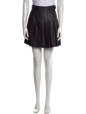 Maje Lamb Leather Mini Skirt