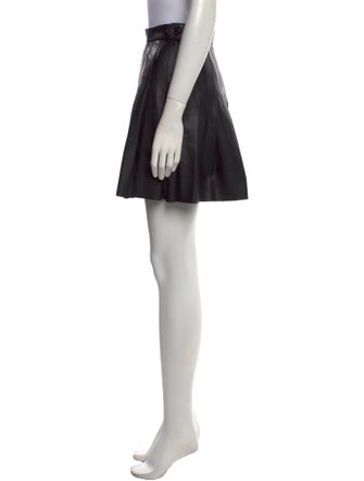 Maje Lamb Leather Mini Skirt