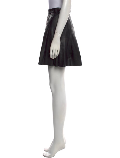 Maje Lamb Leather Mini Skirt