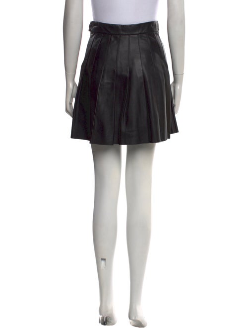 Maje Lamb Leather Mini Skirt